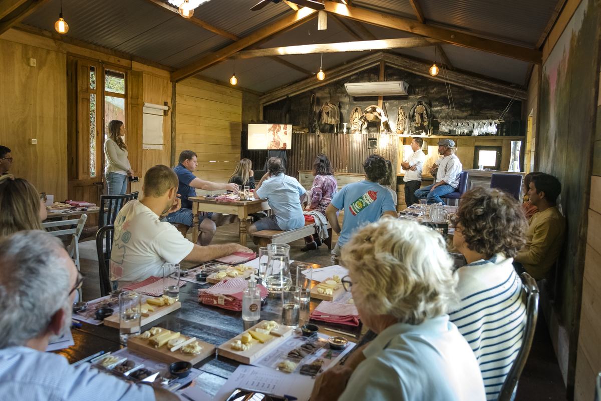 A guided tasting in the Barn